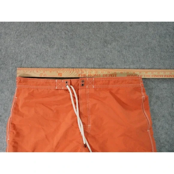 Vintage Polo Ralph Lauren Swim Trunks Mens XL Cargo Orange Lined Pony - Picture 6 of 11